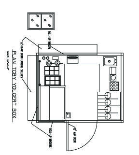 TCBY Yogurt Container Kiosk Plan designed by LU Schildmeyer Food Stall Floor Plan, Food Kiosk Floor Plan, Kiosk Plan Architecture, Kiosk Floor Plan, Kiosk Design Plan, Kiosk Plan, Kiosk Cafe, Container Kiosk, Yogurt Container