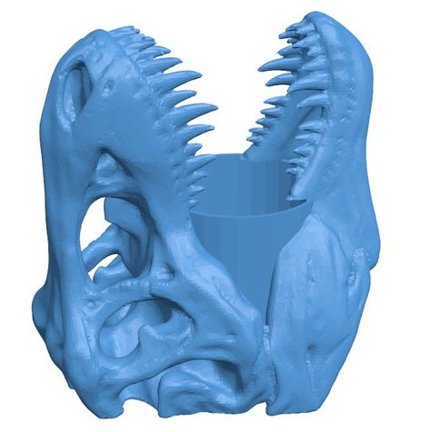 T-Rex Skull pen holder B009700 file Obj or Stl free download 3D Model for CNC and 3d printer – Download Stl Files Free Stl Files 3d Printer, Free 3d Printer Files, Monster Cup, 3d Printer Art, Stl Free Download, T Rex Skull, 3d Printer Files, Print Ideas, Stl Files