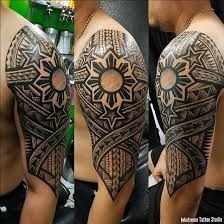 Filipino Tattoos Men, Traditional Filipino Tattoo, Filipino Tattoo, Ethnic Tattoo, Borneo Tattoo, Filipino Tattoos, Polynesian Tattoo Designs, Cross Tattoo For Men, Planet Tattoos