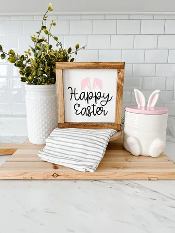 Easter Gifts For Boyfriend, Modern Easter Decor, Seasonal Signs, Easter 2024, Easter Home Decor, Spring Decorations, Peter Cottontail, New Home Decor, Decor 2024