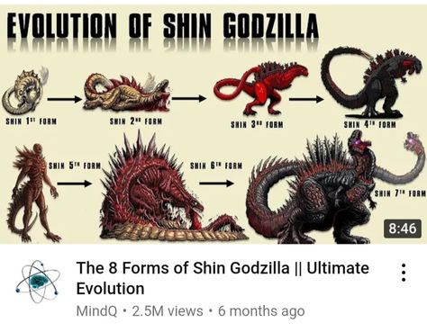 Shin Godzilla Forms, Shin Godzilla 2nd Form, Shin Godzilla 5th Form, Godzilla Evolution, Godzilla Creatures, Kaiju Evolution, Godzilla Art, Evolution Art, Shin Godzilla