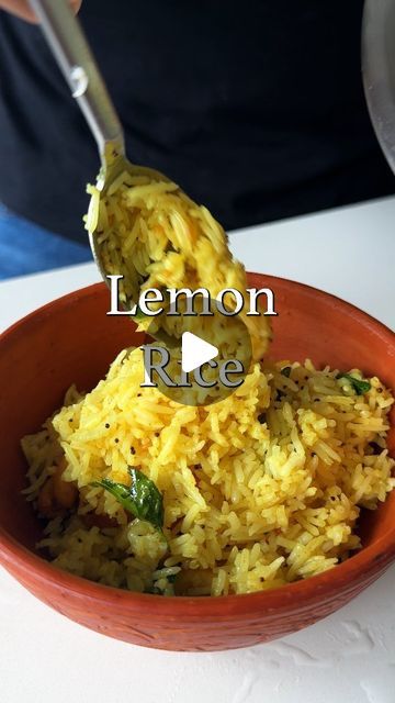 Karan Gokani on Instagram: "INDIAN 101: LEMON RICE 🍋🍚🇮🇳

This South Indian recipe is a great way to use up leftover rice. Make a big batch of the lemon mix and store it in the fridge for weeks. Then mix in with some cooked rice anytime and serve hot, warm or even cold. 

Check out my previous video on how to cook perfect basmati rice, if you're not comfortable cooking rice. 

2 cups cooked white rice (I use Basmati) 
Juice of 2 lemons 
1 tbsp oil
10-15 cashews 
1 tsp mustard seeds
1 tsp ginger 
1 tsp split white lentils (urid dal)
Pinch of hing (asafoetida), optional
8-10 curry leaves 
1 tsp turmeric
2 dried red chillies
Salt, to taste 

1. Fry the cashews until golden, strain and reserve. 

2. In the same oil, fry the mustard seeds. Once they crackle, add the remaining ingredients, ex How To Make Lemon Rice, Leftover Rice Recipe, Leftover Rice Recipes Indian, Lemon Rice Recipes, Rice Recipes Indian, Rice And Curry, Leftover Rice Recipes, Cooked White Rice, Basmati Rice Recipes