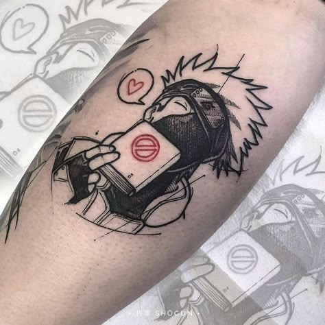 Kakashi Tattoo, Paradise Tattoo, Tato Henna, Kunst Tattoos, Manga Tattoo, Naruto Tattoo, Men Tattoos, Muster Tattoos, Japanese Tattoos