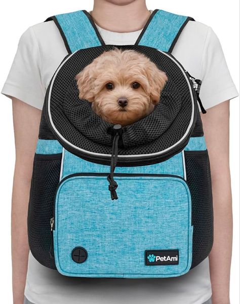 PetAmi Dog Front Carrier Backpack, Adjustable Dog Pet Cat Chest Carrier Backpack Dog Carrier Sling, Cat Backpack Carrier, Dog Sling, Perfect Travel Bag, Dog Essentials, Cat Backpack, Dog Carrier, Large Cats, Pet Cat