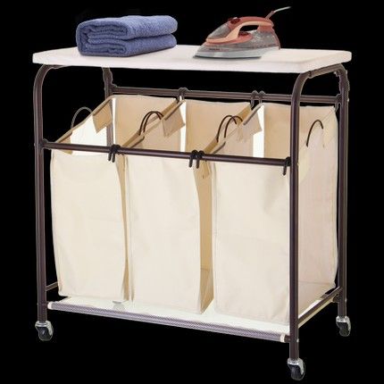 Laundry Sorting, Laundry Cart, Laundry Basket Organization, Laundry Center, Laundry Sorter, Bar Cart Decor, Small Laundry, Storage Cart, Laundry Room Storage