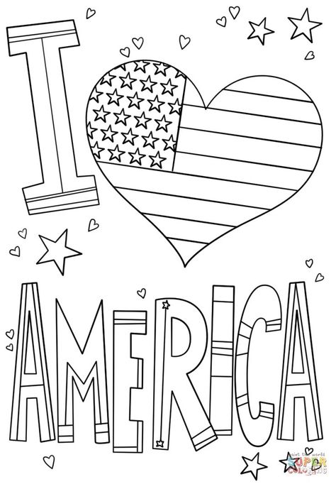 American Flag Coloring Page, American Flag Images, Memorial Day Coloring Pages, July Colors, Flag Coloring Pages, Color Sheets, July Ideas, Love America, July Fourth