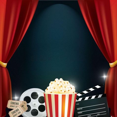 Cinema-background-with-movie-objects 1823382 by tomytje on DeviantArt | Movies, Movie night, Cinema Cinema Background, Movie Night Poster, Movie Night Flyer, Movie Night Invitations, Cinema Party, Cinema Aesthetic, Movie Night Birthday Party, Bollywood Theme, Film Background