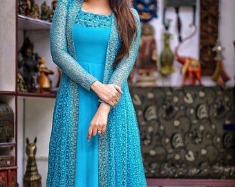 Indian gowns | Etsy PL Gowns Dresses Indian Party Wear, Bhavana Actress, Designer Anarkali Dresses, Gown Party Wear, Churidar Designs, Designer Kurti Patterns, Salwar Designs, Long Gown Dress, Salwar Kamiz