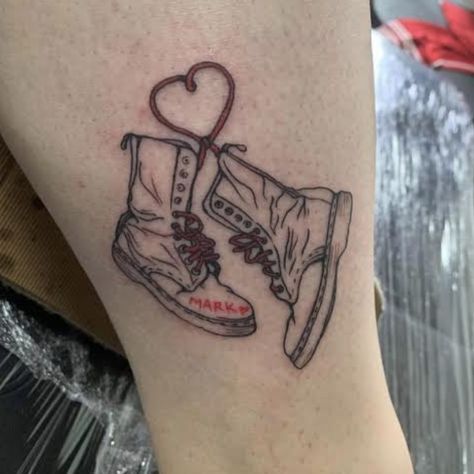 Dr marten tattoo Doc Marten Tattoo, Marten Tattoo, Dr Martens Tattoo, Doc Marten Boot, M Tattoos, Cover Up Tattoo, Design Drawings, Tattoo Design Drawings, Doc Martens