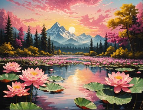 https://mysticwoodlandart.etsy.com  #Likeforlike #Motivation #Summer #Photography #Followme Scenary Paintings Aesthetic, Relax Background, Beautiful Paintings Of Nature, Poster Color Painting, Watercolor Art Landscape, Thailand Art, Mandala Art Therapy, Beautiful Art Pictures, Art Corner