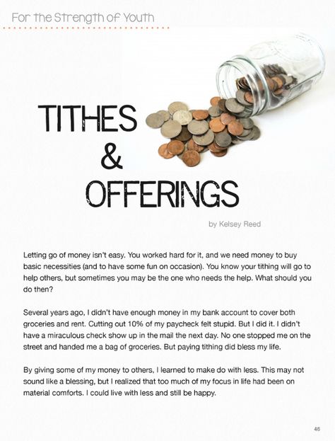 Stand & Shine Magazine: Tithes & Offerings Prayer For Tithes And Offering, Tithes And Offering Quotes, Tithes And Offering Verses, Tithing Quotes, Tithing Lesson, Tithes And Offering, Offering Prayer, Financial Knowledge, Lds Lessons