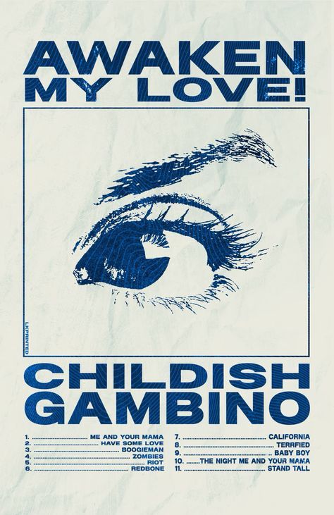 Poster Prints Childish Gambino, Blue Childish Gambino, Childish Gambino Aesthetic Poster, Love Posters Aesthetic, Posters Childish Gambino, Blue Graphic Design Poster, Aesthetic Blue Posters, Posters On Wall Bedroom Vintage, Music Poster Design Ideas