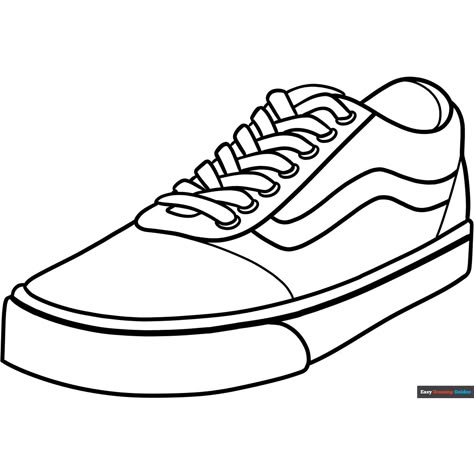 Free Vans Coloring Page for Kids Vans For Kids, Van Drawing, Easy Drawing Guides, Shoe Template, Drawing Guides, Van Color, Kids Print, Coloring Pages For Boys, Shoes Drawing