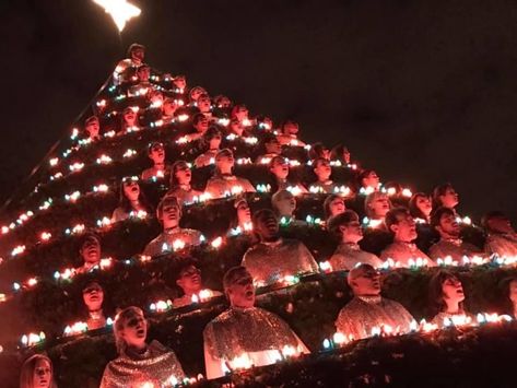 The Oldest And Very First Singing Christmas Tree In The Country Is Here In Mississippi Singing Christmas Tree, Live Christmas Trees, Birth Of Jesus Christ, O Holy Night, Birth Of Jesus, Rudolph The Red, Metal Tree, Red Nosed Reindeer, Tree Shapes