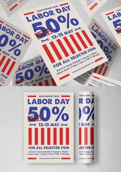 Labor Day Sale Flyer Labor Day Sale Graphics, Labor Day Sale Design, Work Graphic, Promotion Flyer, Promo Flyer, Email Inspiration, Ads Banner, Retail Marketing, Beer Barrel