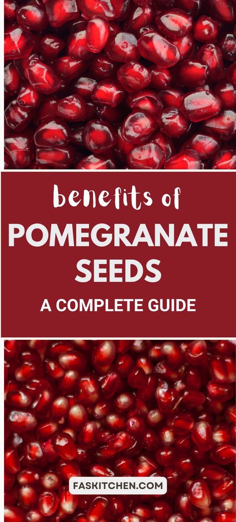 A Pinterest pin showing juicy pomegranate seeds with text about their nutrition, benefits, and tips for using, buying, and storing them. Ideal for those wanting to add a superfood to their meals. #PomegranateSeeds #HealthyLiving #Superfood Benefits Of Eating Pomegranate, Pomegranate Oatmeal Recipes, Pomegranate Nutrition Facts, Uses For Pomegranate Seeds, How To Open A Pomegranate Simple, How To Eat Pomegranate Seeds, Pomegranate Seed Recipes, Recipes Using Pomegranate Seeds, Pomegranate Seeds Benefits