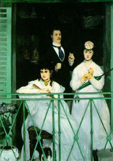 Manet 1868-9 "The Balcony" Berthe Morisot, Antoine Guillemet, Fanny Claus Edouard Manet Paintings, Berthe Morisot, Francisco Goya, Edouard Manet, Rainer Maria Rilke, Camille Pissarro, Johannes Vermeer, Paul Cezanne, Edgar Degas