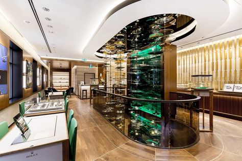 Rolex Interior Design, Rolex Store, Rolex Boutique, Rolex Shop, Small Market, Glass Pavilion, Vip Room, Column Design, New Rolex