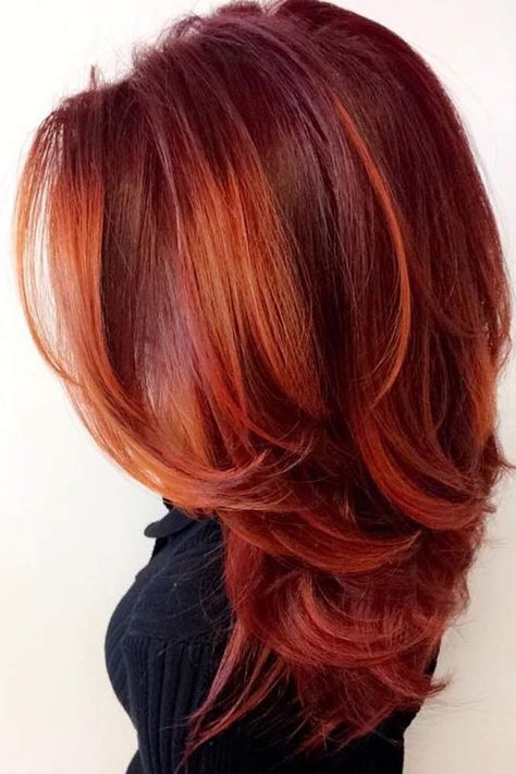 Red Hair With Highlights, Hair Ombre, Hair Color Highlights, Auburn Hair, Brown Hair With Highlights, Easy Hair, Hair Braids, Red Hair Color, Hair Natural