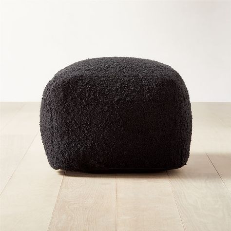 Modern Pouf Ottomans & Floor Poufs | CB2 Pouf Seating, Bean Bag Ottoman, Faux Fur Bean Bag, Fur Bean Bag, Moroccan Leather Pouf, Black Ottoman, Modern Ottoman, Outdoor Pouf, Floor Pouf