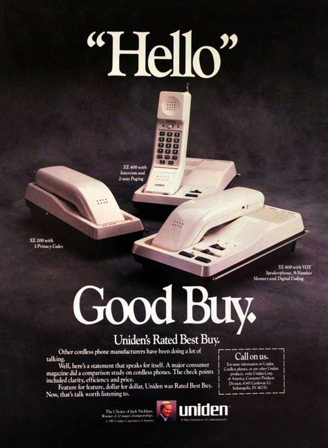 These vintage cordless phones from the '80s completely changed how we talked to each other - Click Americana Vintage Landline Phone, 90s Telephone, 90s Advertising, 60s Ads, Pamphlet Ideas, Projects For Preschool, Podcast Aesthetic, 80s Ads, Cordless Phones