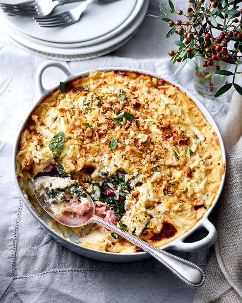 71 Budget winter recipes - delicious. magazine Christmas Recipes Uk, Leftover Gammon Recipes, Winter Warmer Recipes, Delicious Magazine Recipes, Hearty Winter Recipes, Curried Parsnip Soup, Christmas Leftovers Recipes, Potato Bake Recipe, Gammon Recipes