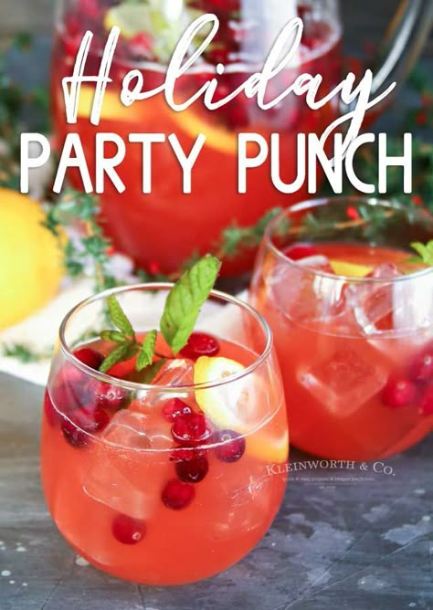 Punch With Frozen Lemonade, Easy Holiday Punch, Thanksgiving Recipes Dessert Pies, Holiday Party Punch, Christmas Morning Punch, Thanksgiving Dinner For Two, Holiday Party Drinks, Holiday Punch Recipe, Christmas Party Drinks