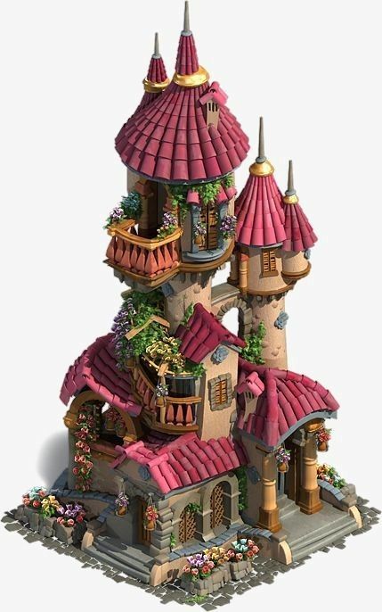 Social Games, Building Concept, Isometric Art, Fantasy House, Game Concept Art, Game Concept, A Castle, Minecraft Designs, Fantasy Concept Art