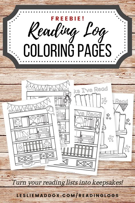 Free Coloring Reading Log Printable - Leslie Maddox Reading Motivation For Kids, Reading List Printable, Aesthetic Digital Planner, Reading Rewards, Reading Log Printable, To Do List Printable, Library Activities, Reading Logs, Book Log