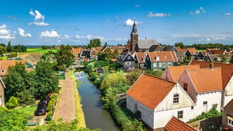 294 Medieval Dutch Village In The Countryside From The Netherlands Stock Photos, Pictures & Royalty-Free Images - iStock Village From Above, Fisherman Village, Dutch Countryside, Dutch Landscape, Holland House, North Holland, Holland Netherlands, Scandinavia Travel, Blue Boat