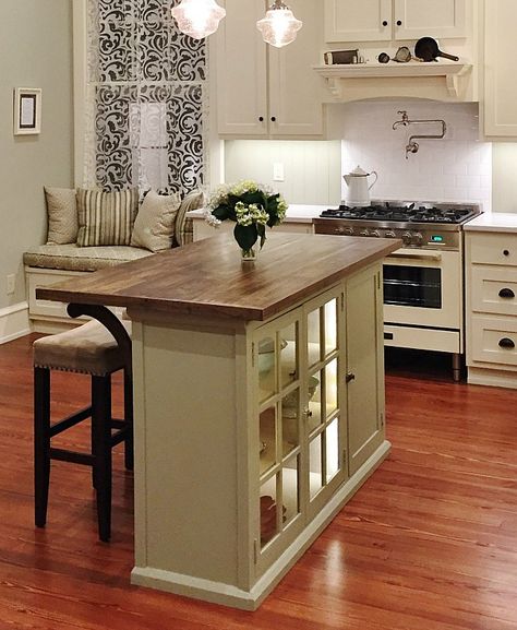 Alternative Programming or How to DIY a Kitchen Island From a Cabinet Kitchen Islands Ideas With Seating, Kitchen With An Island, Small Kitchen Island Ideas, Diy Kitchens, Kitchen Island Cabinets, Kitchen Island Plans, Building A Kitchen, Small Kitchen Island, Kitchen Island Table