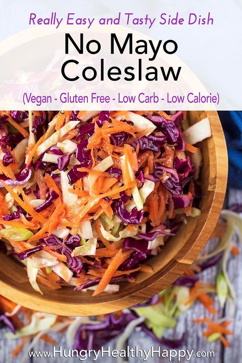 Coleslaw is a classic side dish, but this No Mayo Coleslaw is a healthy version and an added bonus of being dairy free and vegan too. Still all the crunchy vegetables that you know and love from coleslaw, but with a tangy olive oil based dressing, rather than mayo. It's lighter, fresher, ready in 10 minutes and a MUST at any picnic or BBQ. Oil Based Dressing, Coleslaw No Mayo, Healthy Coleslaw Recipe, Traditional Coleslaw Recipe, No Mayo Coleslaw, Healthy Coleslaw Recipes, Crunchy Vegetables, Healthy Coleslaw, Autoimmune Recipes