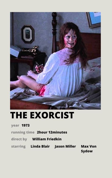 Horror Movie Polaroid Poster, Poster Horor, Movies To Watch Horror, Horror Movies Poster, The Exorcist Poster, The Grudge Movie, Exorcist Poster, Scary Horror Movies, Horror Movies To Watch