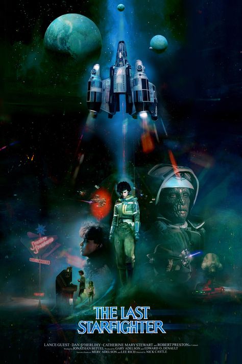 Last Starfighter, The Last Starfighter, Alt Posters, Classic Sci Fi, Fiction Movies, Movies And Series, Alternative Movie Posters, Science Fiction Art, Great Films