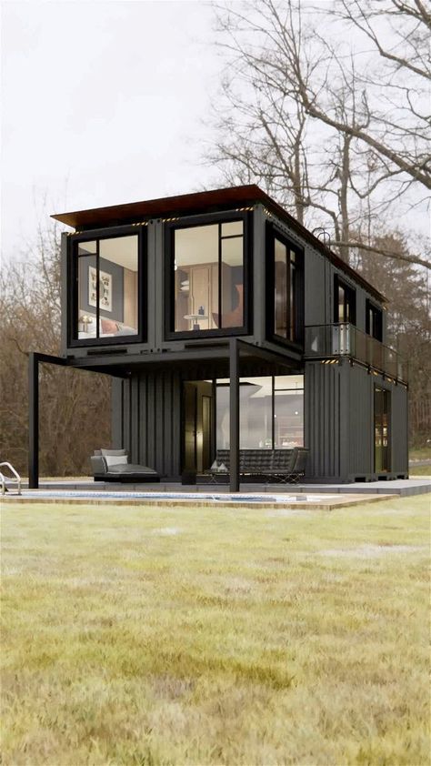 Container Van House, Bea Miller, Shipping Container Home Designs, Container Houses, Shipping Container House Plans, Building A Container Home, Container Architecture, Container House Plans, Casa Container