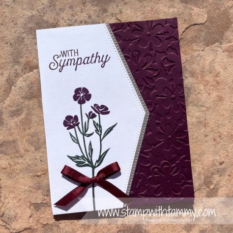 Stamping Up Sympathy Cards 2022, Easy Stampin Up Sympathy Cards, Stampin Up Cards Sympathy Project Ideas, Masculine Sympathy Cards Stampin Up Ideas, Sympathy Card Tutorials, Homemade Sympathy Cards Ideas, Cards Handmade Sympathy, Sympathy Diy Cards, Stampin’up Sympathy Cards