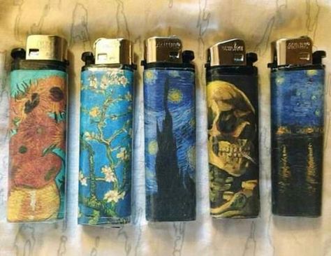 Lighter Art, Cool Lighters, Arte Van Gogh, Van Gogh Art, Arte Inspo, Puff And Pass, Mellow Yellow, Vincent Van Gogh, Aesthetic Art