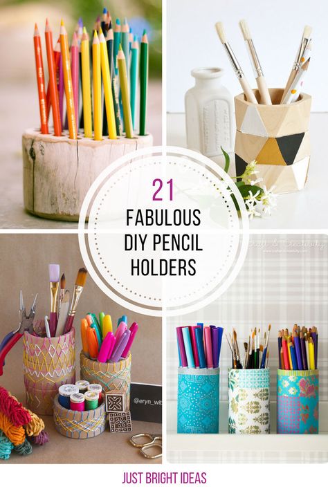 Loving these DIY pencil holders! Thanks for sharing! Penholder Aesthetic Diy, Pencil Cup Diy, Diy Pencil Holders, Diy Stationery Organizer, Diy Pencil Holder, Diy Stationary, Pencil Holders, Diy Back To School, Diy Pencil