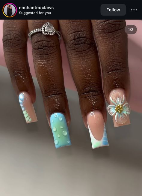 Birthday Nail Set Ideas Simple, Nails Design For Cruise, Vacation Square Nails, Senior Pictures Nails Ideas, Senior Picture Nail Ideas, Back2school Nails, Simple Vacation Nails, Nail Inspo Vacation, Gel Nails Shape