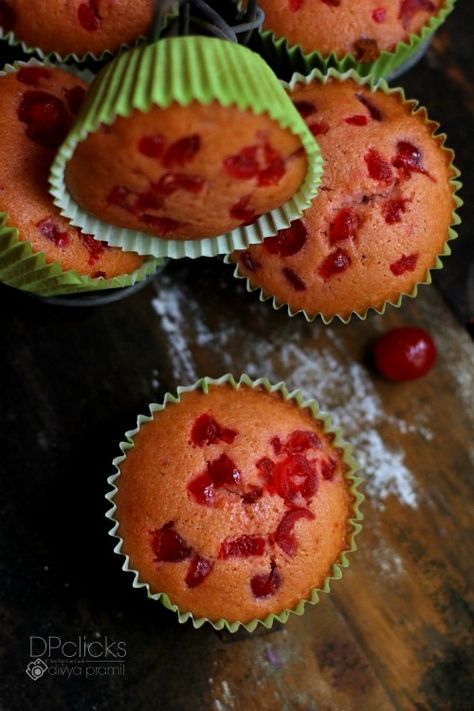 Glace Cherry Muffins | Christmas Recipes | Glaze Cherry Cupcakes | Christmas Recipes Glace Cherries Recipes, Glazed Cherry Recipes, Glace Cherry Recipes, Muffins Christmas, Cherry Cupcakes Recipes, Cupcakes Christmas, Glazed Cherries, Cherry Muffins, Tin Recipes