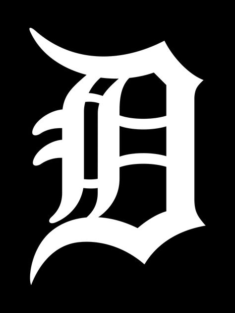 Detroit Logo, Chest Piece Tattoo, Detroit Tigers Logo, Old English D, Detroit Tigers Baseball, Cool Chest Tattoos, D Tattoo, Mlb Logos, Chest Tattoos For Women