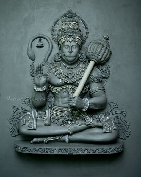 Hoysala Architecture, Hanuman Murti, God Venkateswara Images Hd Wallpaper, Hanuman Ji Wallpapers, Mural Art Design, Hanuman Hd Wallpaper, Hanuman Photos, Hanuman Images, Hanuman Pics