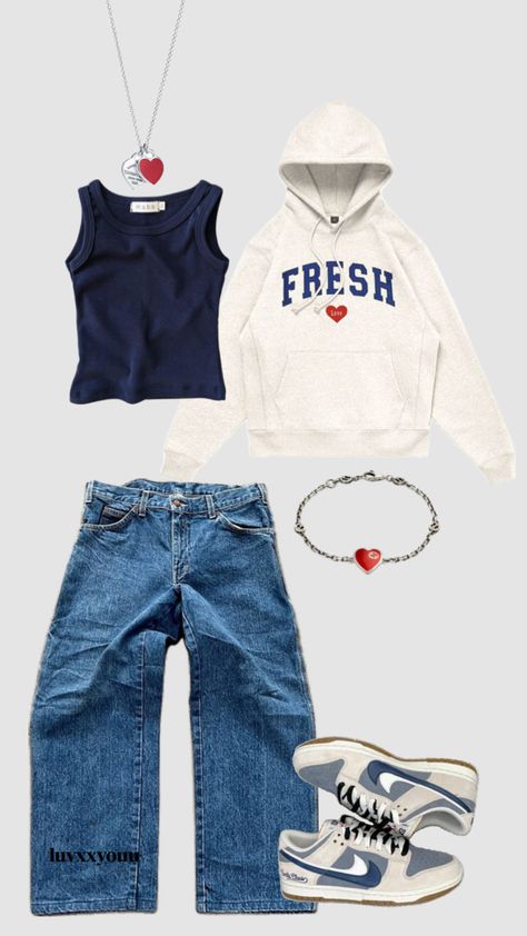 Fresh Love Hoodie, Fresh Love, Love Hoodie, Stylish Lifestyle, Downtown Outfits, Outfit Layout, Fit Ideas, Hoodie Outfit, Swaggy Outfits