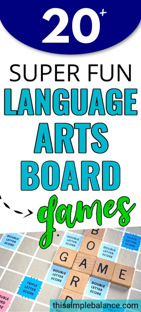 20+ Language Arts Board Games - learn everything from grammar to spelling to vocabulary using educational board games. Make learning language arts FUN! #homeschool #gameschooling Making Board Games, Virtual Games For Kids, Game Schooling, Minimalist Homeschooling, Board Games Kids, Art Games For Kids, Language Arts Games, Grammar Help, Educational Board Games