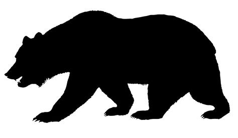 Bear Silhouette Printable, Bear Silhouette Tattoo, Trees Stickers, Woodland Wall Decals, Bear Stencil, American Black Bear, California Flag, Woodland Wall, California Bear