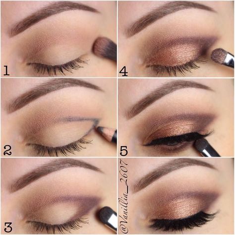 Easy Eye Makeup Tutorial, Membentuk Alis, Mekap Mata, Makeup Memes, Make Up Tutorials, Makeup Tip, Eye Makeup Pictures, Smink Inspiration, Eye Makeup Steps