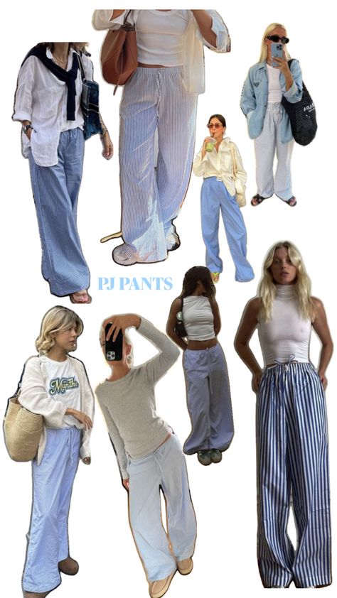 Pyjama Pants Outfit, Casual Feminine Outfits, Boutique Aesthetic, Smart Casuals, Pyjama Pants, Jan 2025, Outfit Hacks, Stripe Pants, Feminine Outfits