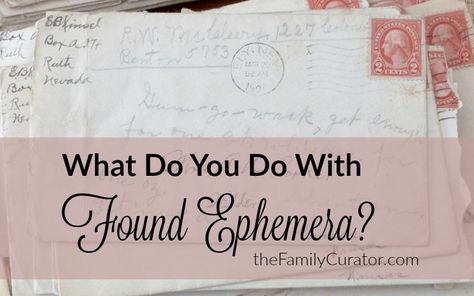 Treasure Chest Thursday: Old Letters; What Do You Do With Found Ephemera? Blogging Prompts, Paper Tiger, Genealogy Organization, Old Letters, Scratch Paper, Memory Scrapbook, Family Affair, Treasure Chest, Mother In Law