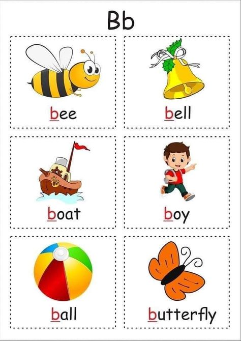 A Words For Preschool, Letter B Pictures, Kids Learning Alphabet, Jolly Phonics Activities, Alphabet Flash Cards Printable, Alphabet Crafts Preschool, Alphabet Worksheets Kindergarten, Alphabet Phonics, Kids Worksheets Preschool