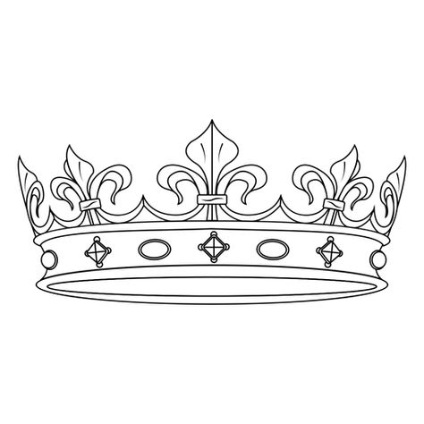 Fleur de lis royal crown PNG Design Crown Illustration Design, Queen Crown Drawing, Simple Crown, Crown Illustration, Crown Png, Geometric Sleeve Tattoo, Geometric Sleeve, Crown Design, Crown Royal